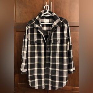 Old Navy Black and White Plaid Shacket